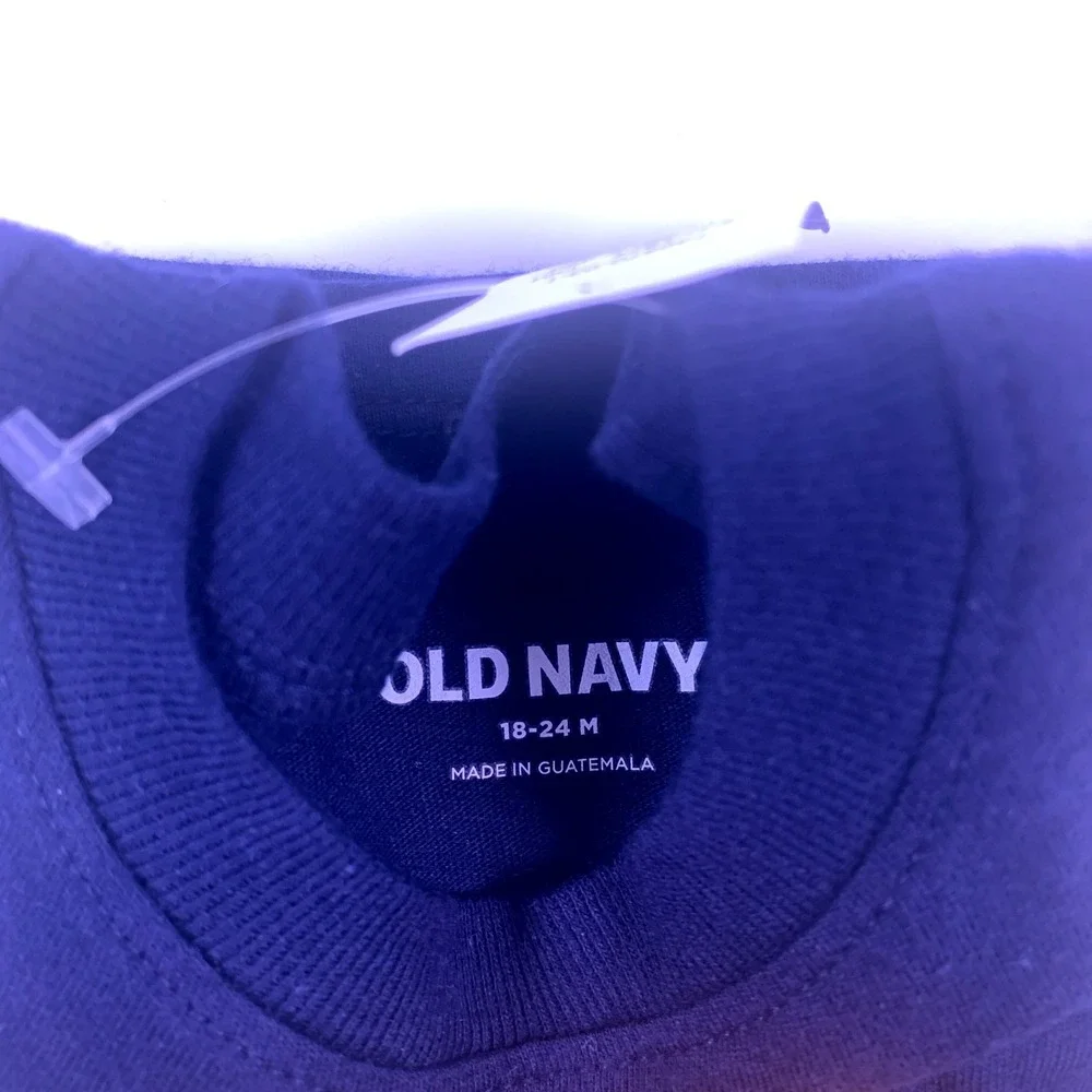 Old Navy‎ Baby Long Sleeve T Shirt Space Train boys Sz 18-24m Navy Blue